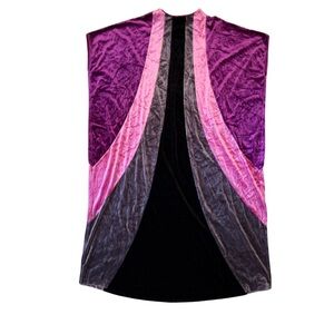 Vintage Purple and Pink Velvet Cape